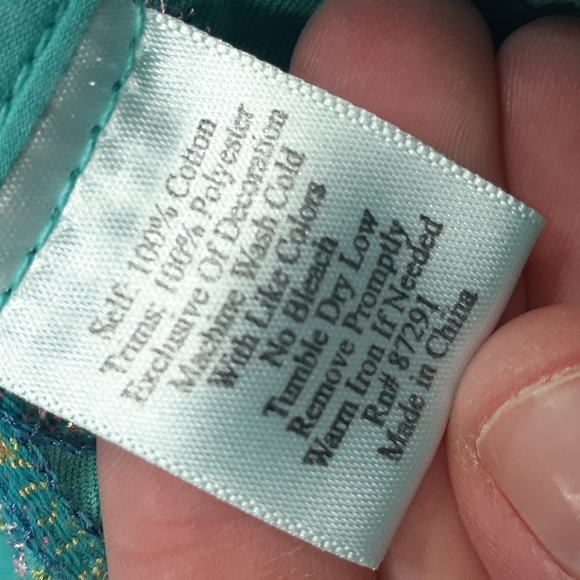 Johnny was turquoise blue embroidered trench coat - Picture 8 of 14